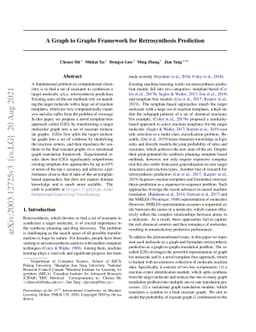 A Graph to Graphs Framework for Retrosynthesis Prediction