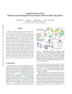 Exploit Clues from Views: Self-Supervised and Regularized Learning for
  Multiview Object Recognition
