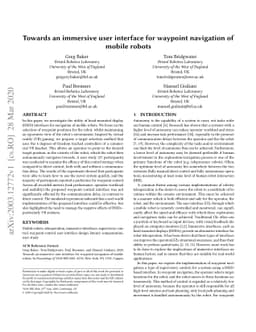 Towards an immersive user interface for waypoint navigation of a mobile
  robot