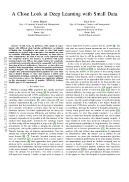 A Close Look at Deep Learning with Small Data