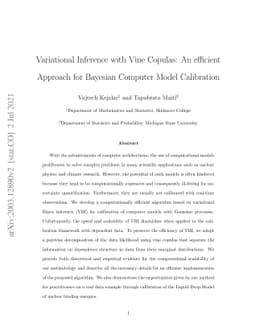 Variational Inference with Vine Copulas: An efficient Approach for
  Bayesian Computer Model Calibration