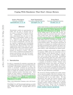 Coping With Simulators That Don't Always Return