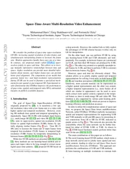 Space-Time-Aware Multi-Resolution Video Enhancement