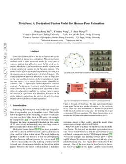 MetaFuse: A Pre-trained Fusion Model for Human Pose Estimation