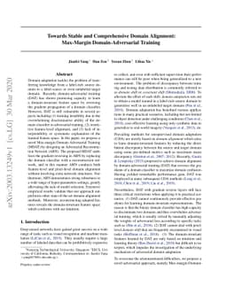 Towards Stable and Comprehensive Domain Alignment: Max-Margin
  Domain-Adversarial Training