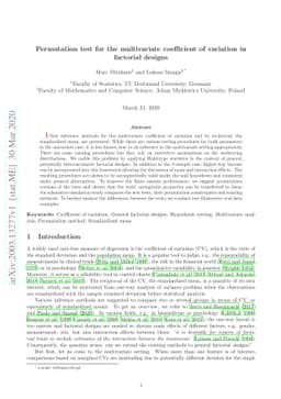 Permutation test for the multivariate coefficient of variation in
  factorial designs