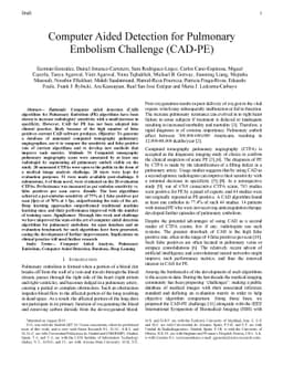 Computer Aided Detection for Pulmonary Embolism Challenge (CAD-PE)
