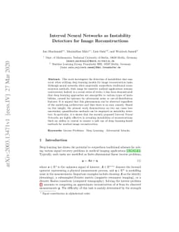 Interval Neural Networks as Instability Detectors for Image
  Reconstructions