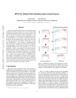 RPM-Net: Robust Point Matching using Learned Features