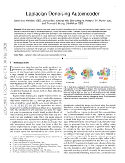 Laplacian Denoising Autoencoder