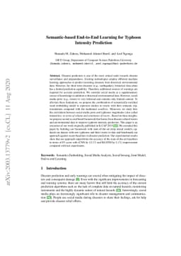 Semantic-based End-to-End Learning for Typhoon Intensity Prediction