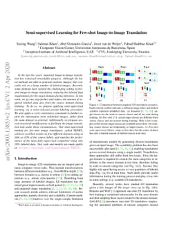 Semi-supervised Learning for Few-shot Image-to-Image Translation
