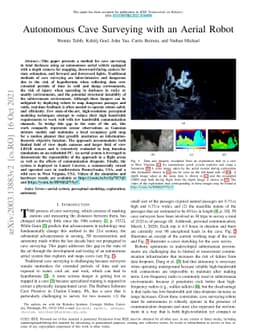 Autonomous Cave Surveying with an Aerial Robot