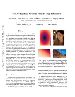 DeepLPF: Deep Local Parametric Filters for Image Enhancement