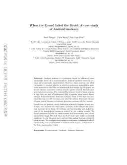 When the Guard failed the Droid: A case study of Android malware