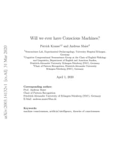 Will we ever have Conscious Machines?