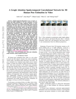 A Graph Attention Spatio-temporal Convolutional Network for 3D Human
  Pose Estimation in Video