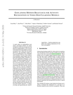 Explaining Motion Relevance for Activity Recognition in Video Deep
  Learning Models