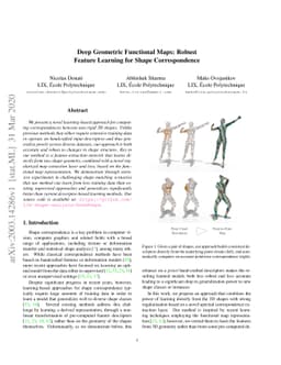 Deep Geometric Functional Maps: Robust Feature Learning for Shape
  Correspondence
