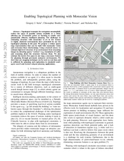Enabling Topological Planning with Monocular Vision