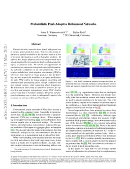Probabilistic Pixel-Adaptive Refinement Networks