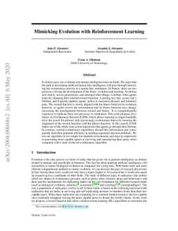 Mimicking Evolution with Reinforcement Learning