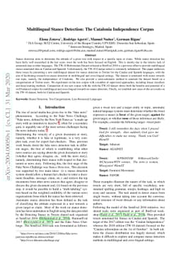 Multilingual Stance Detection: The Catalonia Independence Corpus