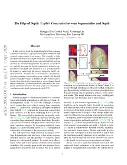 The Edge of Depth: Explicit Constraints between Segmentation and Depth