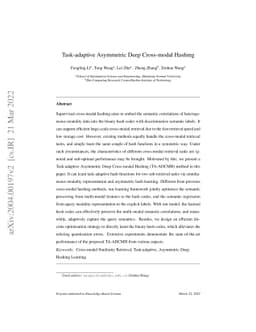 Task-adaptive Asymmetric Deep Cross-modal Hashing