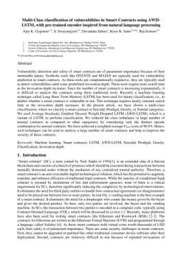 Multi-Class classification of vulnerabilities in Smart Contracts using
  AWD-LSTM, with pre-trained encoder inspired from natural language processing