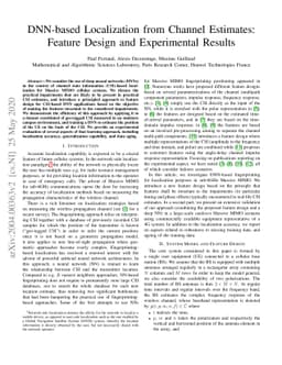 DNN-based Localization from Channel Estimates: Feature Design and
  Experimental Results