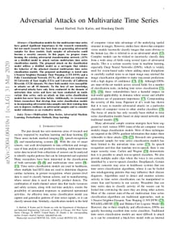 Adversarial Attacks on Multivariate Time Series