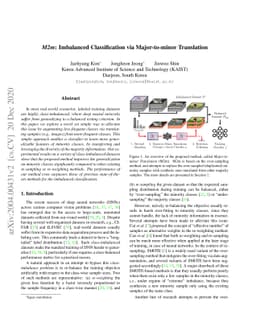 M2m: Imbalanced Classification via Major-to-minor Translation