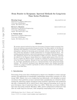 From Fourier to Koopman: Spectral Methods for Long-term Time Series
  Prediction