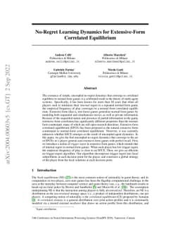 No-Regret Learning Dynamics for Extensive-Form Correlated Equilibrium