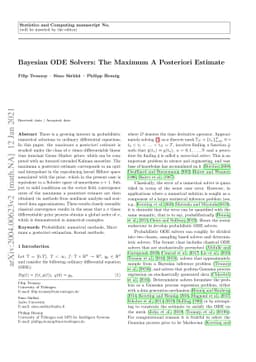 Bayesian ODE Solvers: The Maximum A Posteriori Estimate