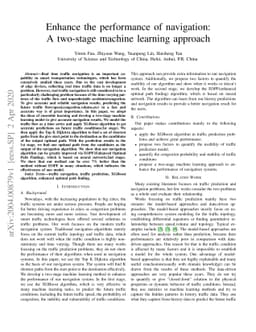 Enhance the performance of navigation: A two-stage machine learning
  approach