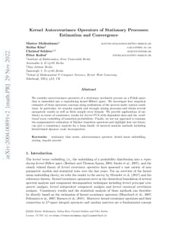 Kernel Autocovariance Operators of Stationary Processes: Estimation and
  Convergence