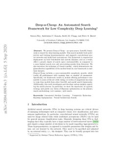 Deep-n-Cheap: An Automated Search Framework for Low Complexity Deep
  Learning