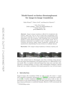 Model-based occlusion disentanglement for image-to-image translation