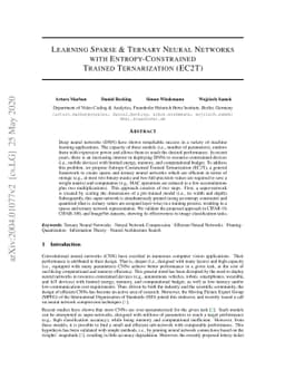 Learning Sparse & Ternary Neural Networks with Entropy-Constrained
  Trained Ternarization (EC2T)