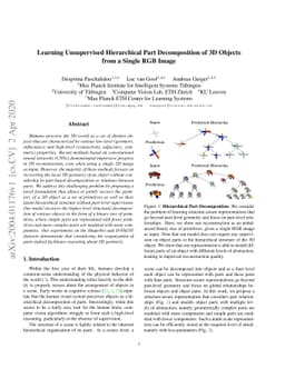 Learning Unsupervised Hierarchical Part Decomposition of 3D Objects from
  a Single RGB Image