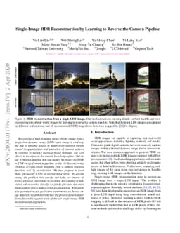 Single-Image HDR Reconstruction by Learning to Reverse the Camera
  Pipeline