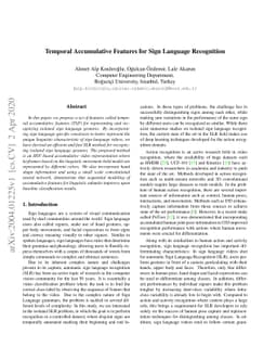 Temporal Accumulative Features for Sign Language Recognition