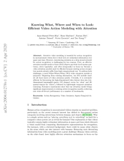 Knowing What, Where and When to Look: Efficient Video Action Modeling
  with Attention