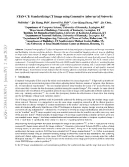 STAN-CT: Standardizing CT Image using Generative Adversarial Network