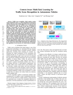Context-Aware Multi-Task Learning for Traffic Scene Recognition in
  Autonomous Vehicles