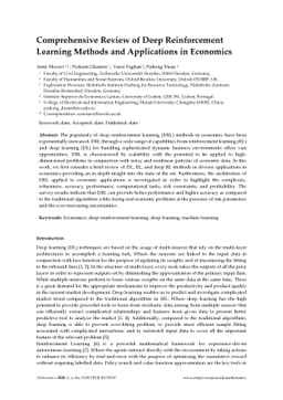Comprehensive Review of Deep Reinforcement Learning Methods and
  Applications in Economics