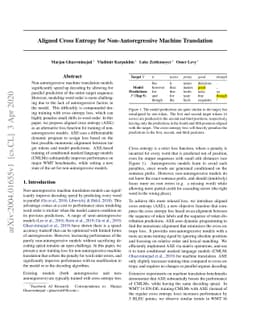 Aligned Cross Entropy for Non-Autoregressive Machine Translation