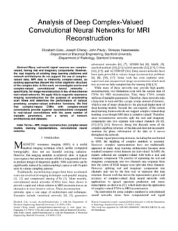 Analysis of Deep Complex-Valued Convolutional Neural Networks for MRI
  Reconstruction
